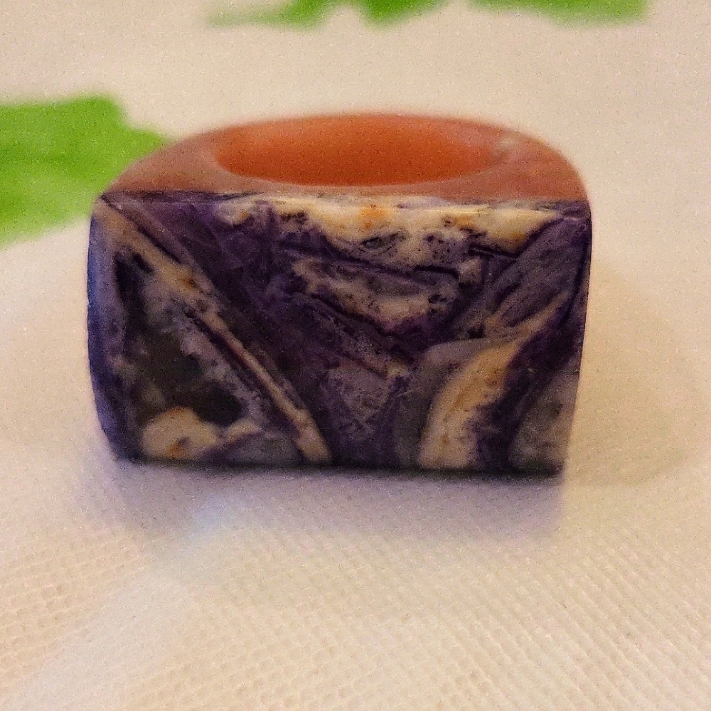 Size 10 Purple Agate Ring